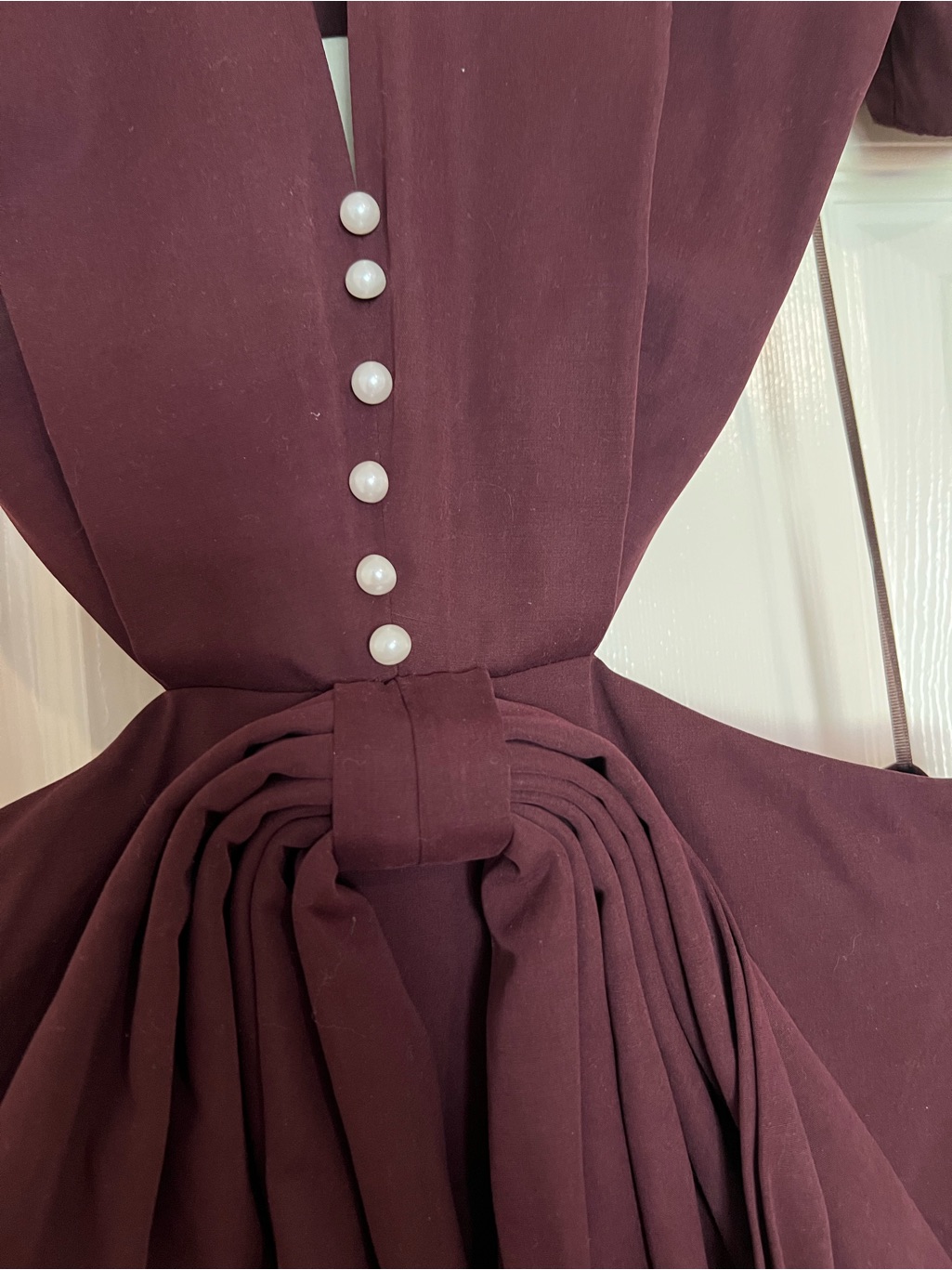 Anna October Bow Burgundy Dress — image 6 of 7